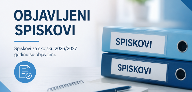 Objavljene liste kadrovskih potreba i zaposlenika za čijim radom je prestala potreba za 2026/2027. školsku godinu